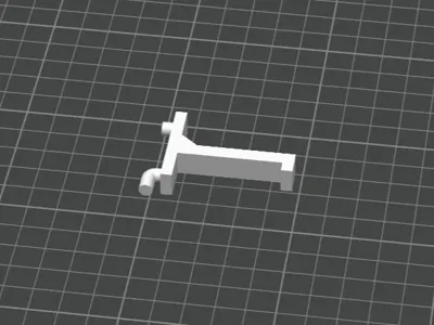 Pegboard hook, 5cm diameter, 25mm spacing, 3cm length