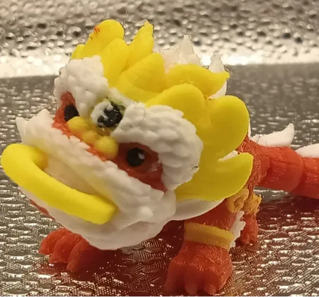 可爱醒狮短尾咬金币挂件