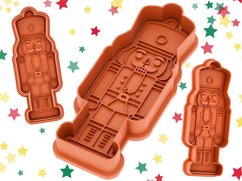 Christmas Nutcracker Big Cookie Cutter and Stamp!