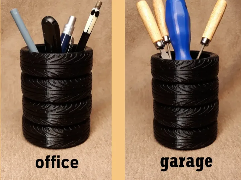 Tire Stack Pen Holder