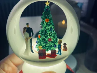Weihnachtskugel Familie