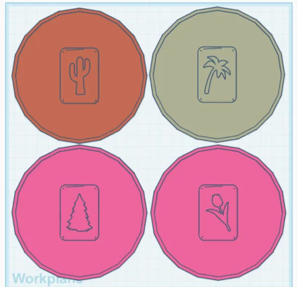 USA Themed Mahjong Coasters