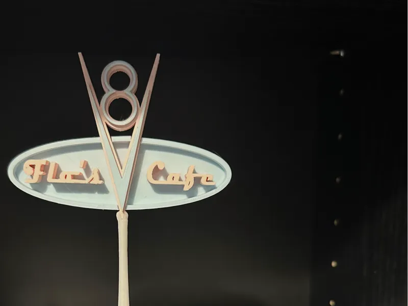 Flo's Cafe Sign from CARS Movie