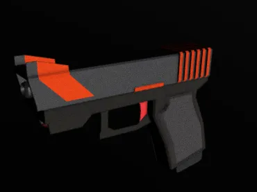 Low poly gun