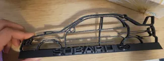Subaru WRX STI with Stand (car slides into stand)