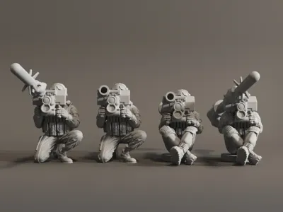 Rocket Soldier Figure Model