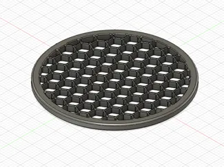 3D Coin 50mm honeycomb