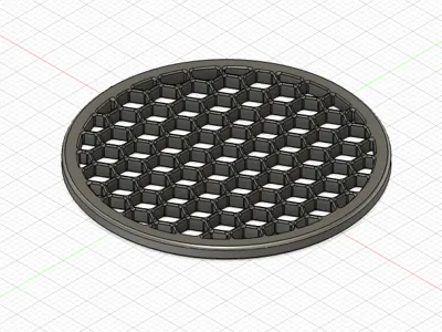 3D Coin 50mm honeycomb