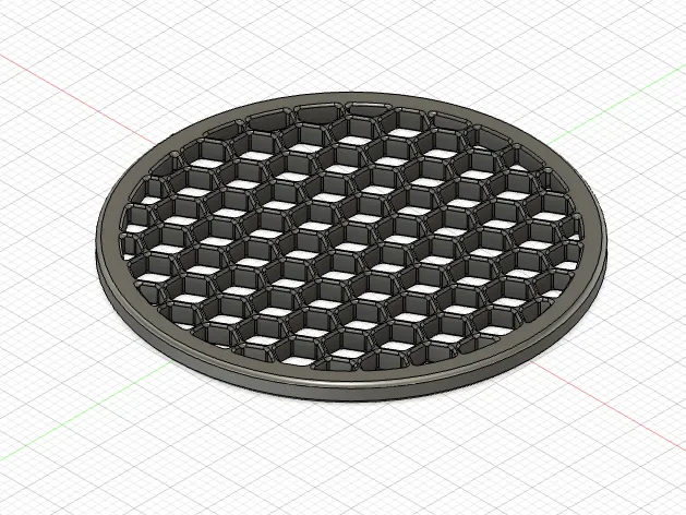 3D Coin 50mm honeycomb