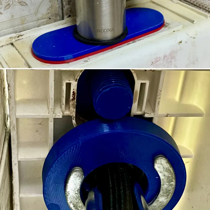 4" [100mm] Laundry Faucet Cover Plate Escutcheon