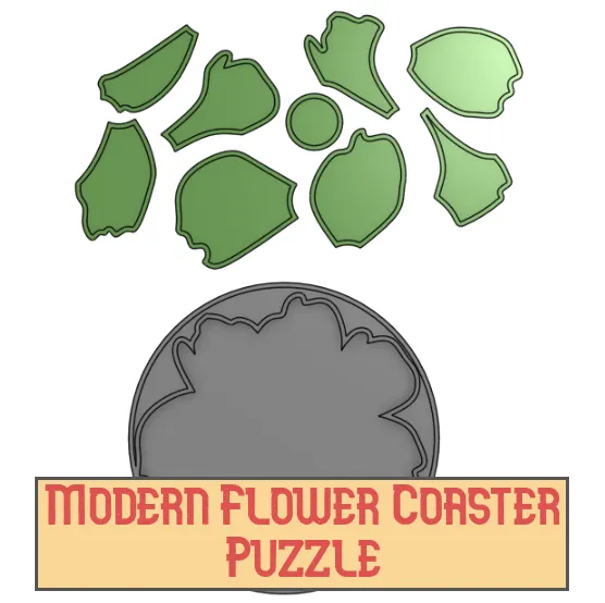 !!Puzzle Flower Coaster!!
