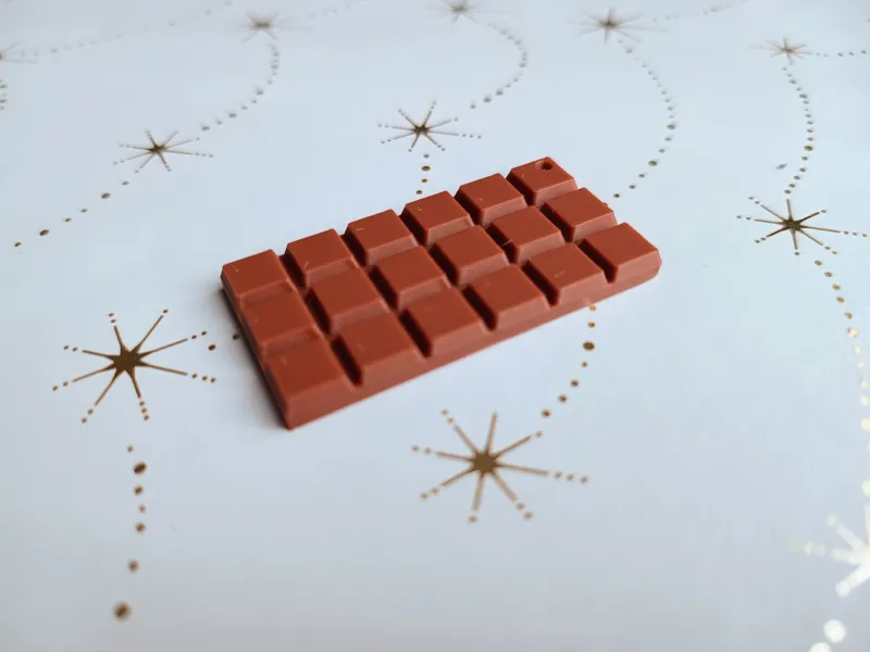 Chocolate bar Ornament, Earrings