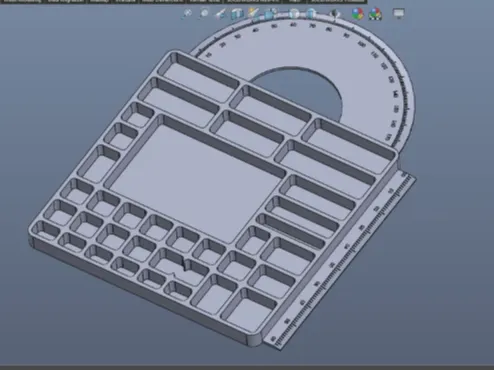 Sorting Tray with Rulers for Crafting