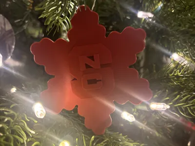 NC State Snowflake Ornament