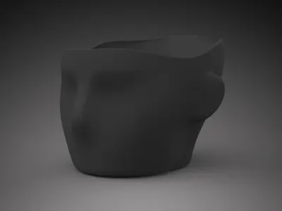 Art Flowerpot 001 - Version with Drainage Holes