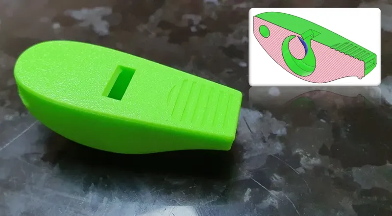 Whistle - Benchy - Trillerpfeife - print in place
