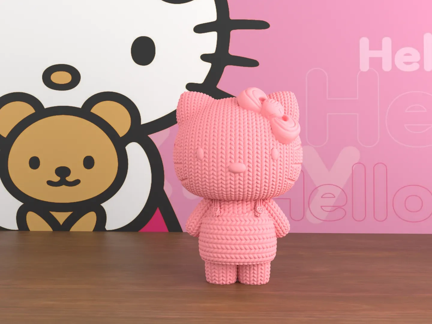 It's getting cold, let's knit a Hello Kitty (11.2cm high, 49g