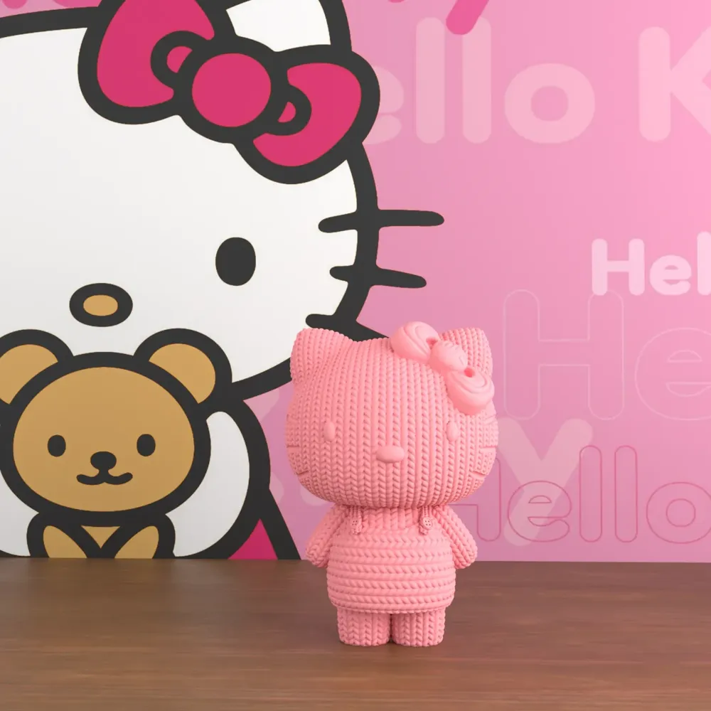 Hello Kitty Cold It's getting cold, let's knit a Hello Kitty (11.2cm high, 49g) - Free ...