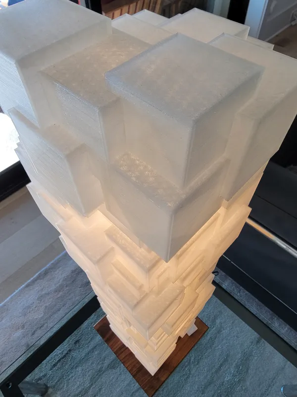 74 Randomly generated lamp forms using OpenSCAD