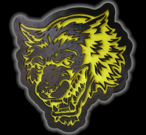 Cabeza de Lobo agresivo