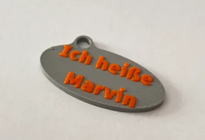 My name is Marvin keychain