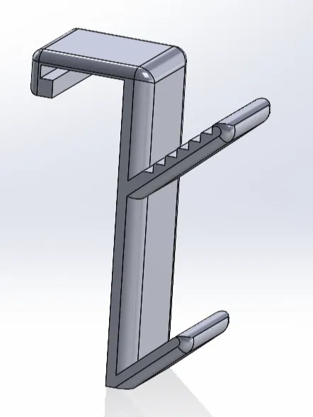 Optimized office cubicle hook