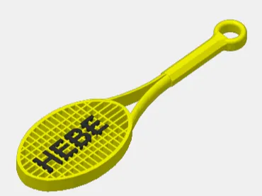 Tennis Racket Keychain