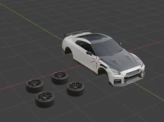 Nissan gtr high poly