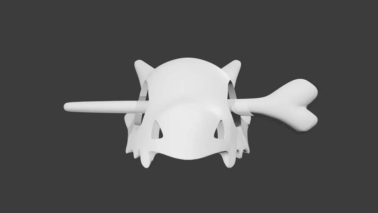 Cubone Skull Hair pin view 4