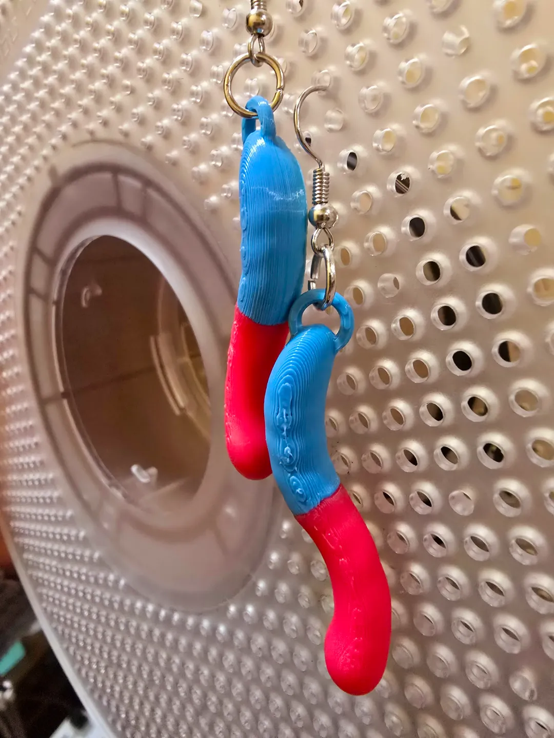 3D Troli Gummy worm earrings view 2