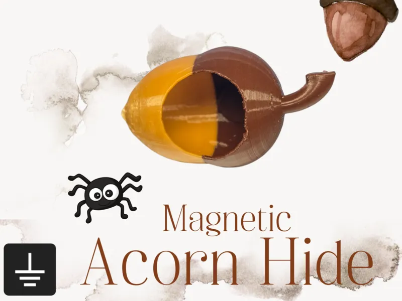 Acorn Spider Hide with Magnet Slot