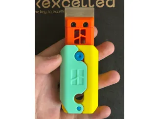 萝卜刀 拓竹原厂刀片 的重力萝卜刀 铲刀。无需单独螺丝 单色一次成型，多色分锅打印。