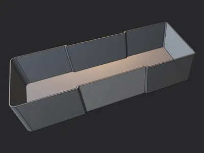 Empty subdivider for smallest Raaco slide