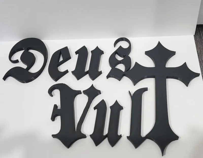Deus Vult Wall Art - 0.4 Nozzle