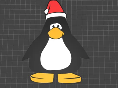 Club Penguin Christmas Hat Ornament