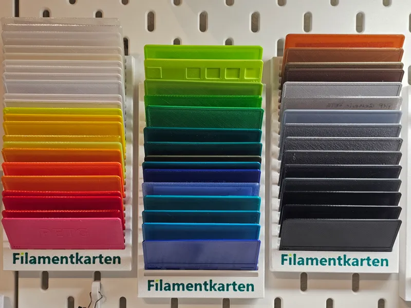 Halter Filamentkarten 30 Stück Ikea Skadis