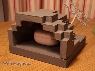 Minecraft cave wireless charger for Ikea LIVBOJ