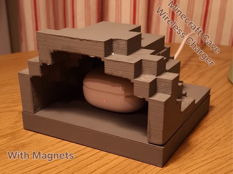Minecraft cave wireless charger for Ikea LIVBOJ