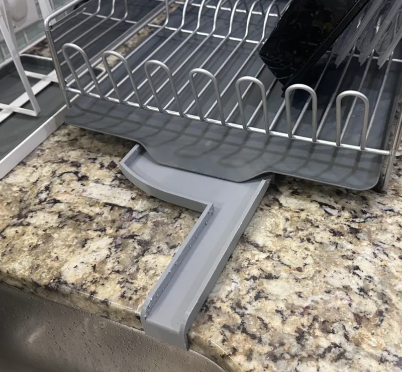 Dish rack drain extension