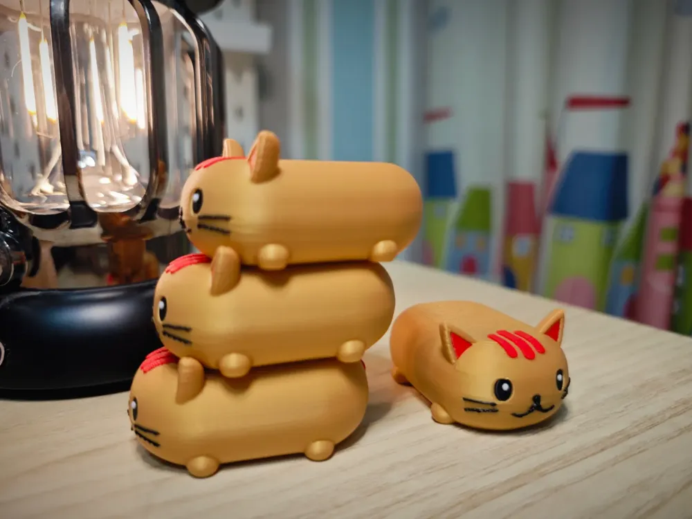 Napping Cat Stacking Game - Free 3D Print Model - MakerWorld