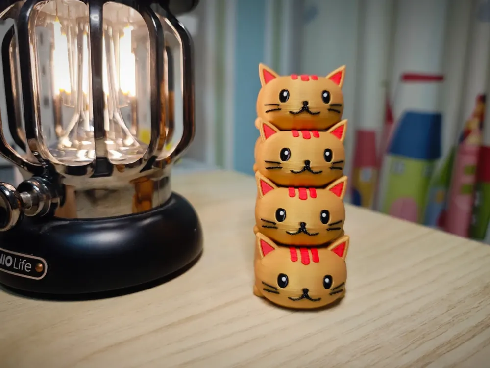 Napping Cat Stacking Game - Free 3D Print Model - MakerWorld