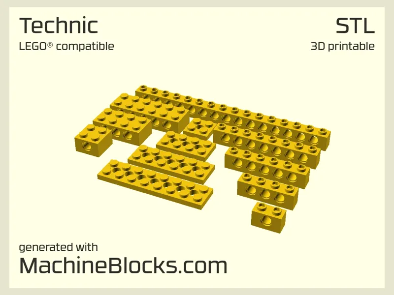 Technic Bricks STL Generator