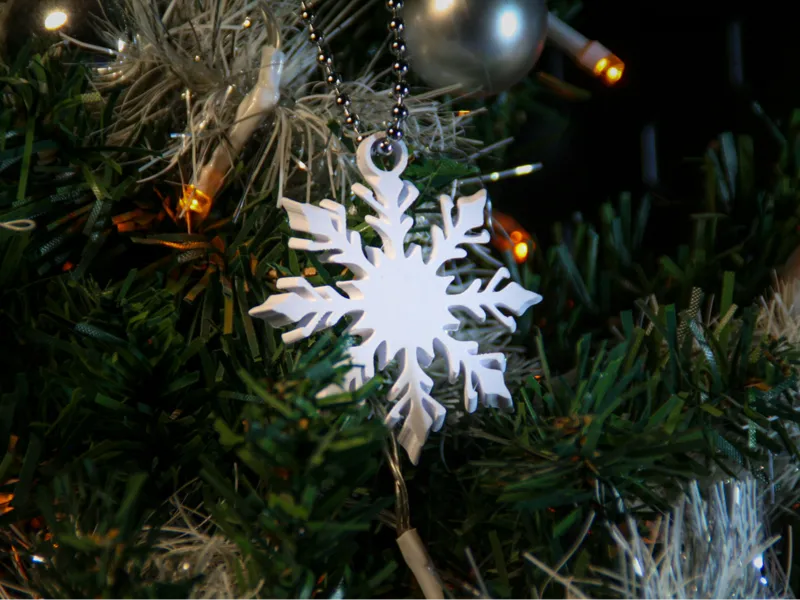 Snowflake Keychain and Christmas Ornament