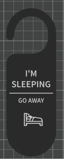 Sleeping Door sign