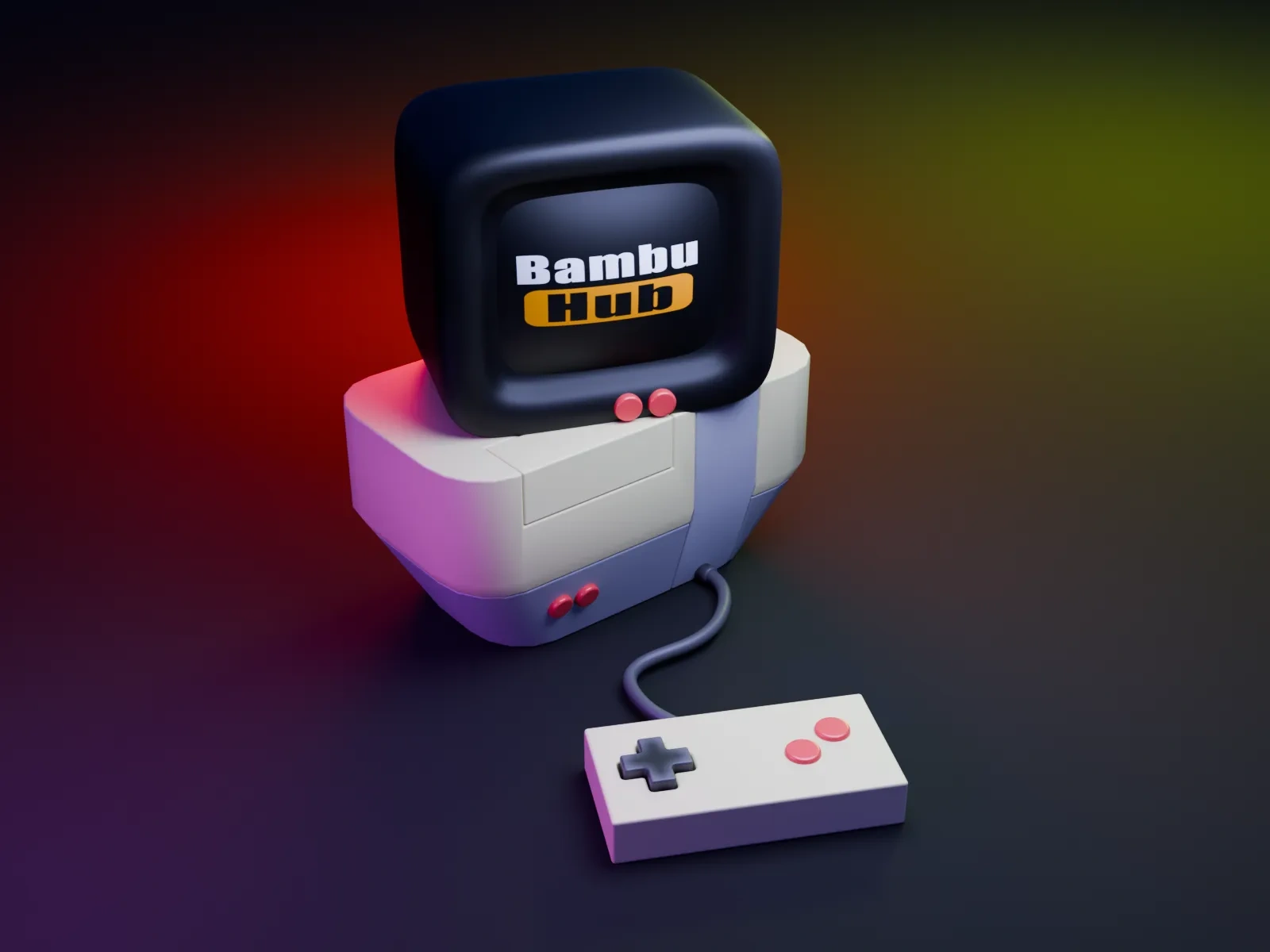 Children's Educational Building Block Game Console Model by 克洛plus