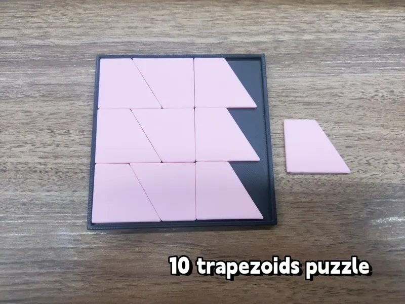 十个梯形拼图 puzzle （八级难度）