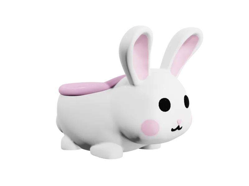 Small bunny-shaped pot