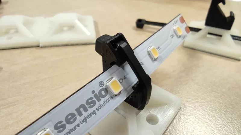 8mm LED strip clip 45°