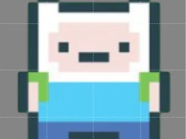 Finn Adventure time pixel art 16x16 & mini tool 
