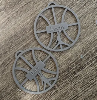 Basketball bag tag/name card